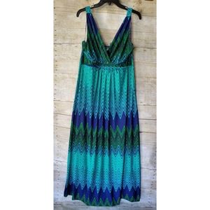 Jaclyn Smith V-Neck Maxi Dress - EUC - XL